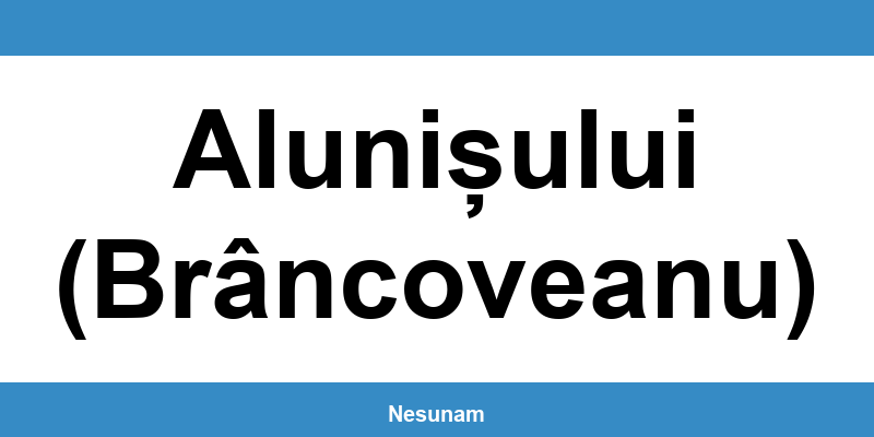 Numărul de telefon DIGI pentru Alunișului (Brâncoveanu)